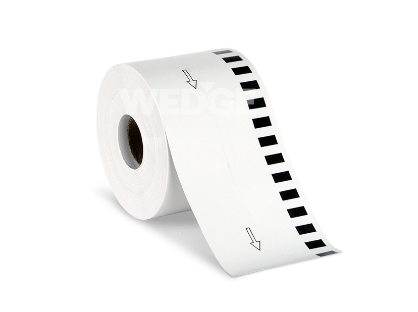 WHITE ROLL 38MM X 30M CONTINUOUS DIRECT THERMAL LABELS BROTHER ZEBRA BROTHER 