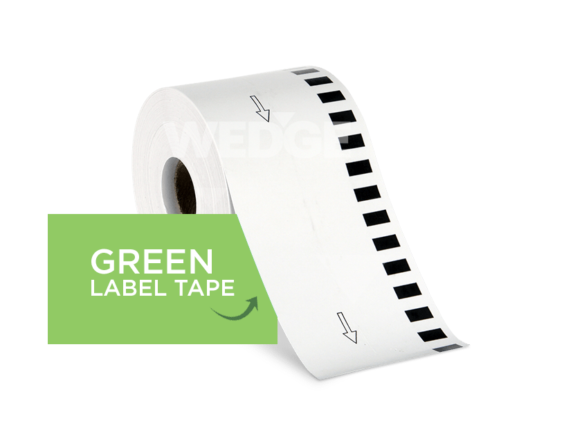 (Refill Rolls) Brother Continous Label Tape 2.4" x 100' GREEN