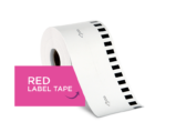 Refill Rolls) Brother Continous Label Tape 2.4" x 100' RED