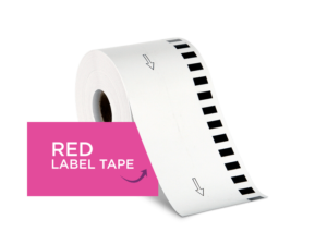 Refill Rolls) Brother Continous Label Tape 2.4" x 100' RED