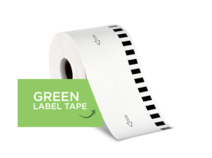 Refill Rolls) Brother Continous Label Tape 2.4" x 100' GREEN