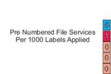 Numeric Label Application per 1000 Labels